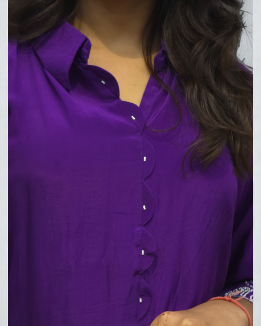 Ethnic Wear Pure Crepe Cord Set