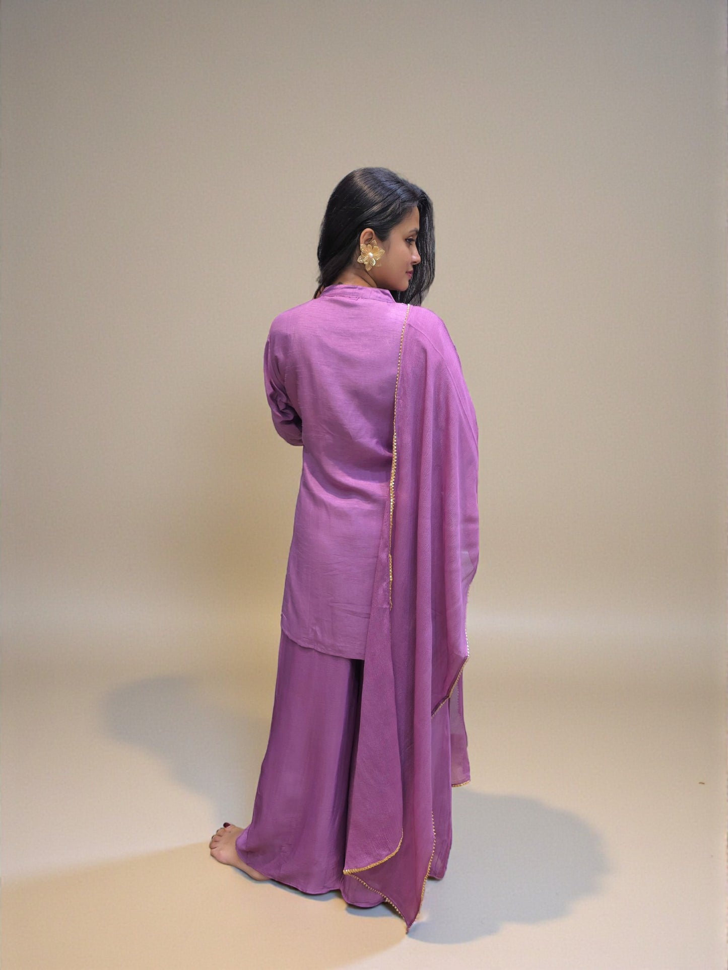 Elegant ethnic gota patti handwork kurta palazzo set for special occasions