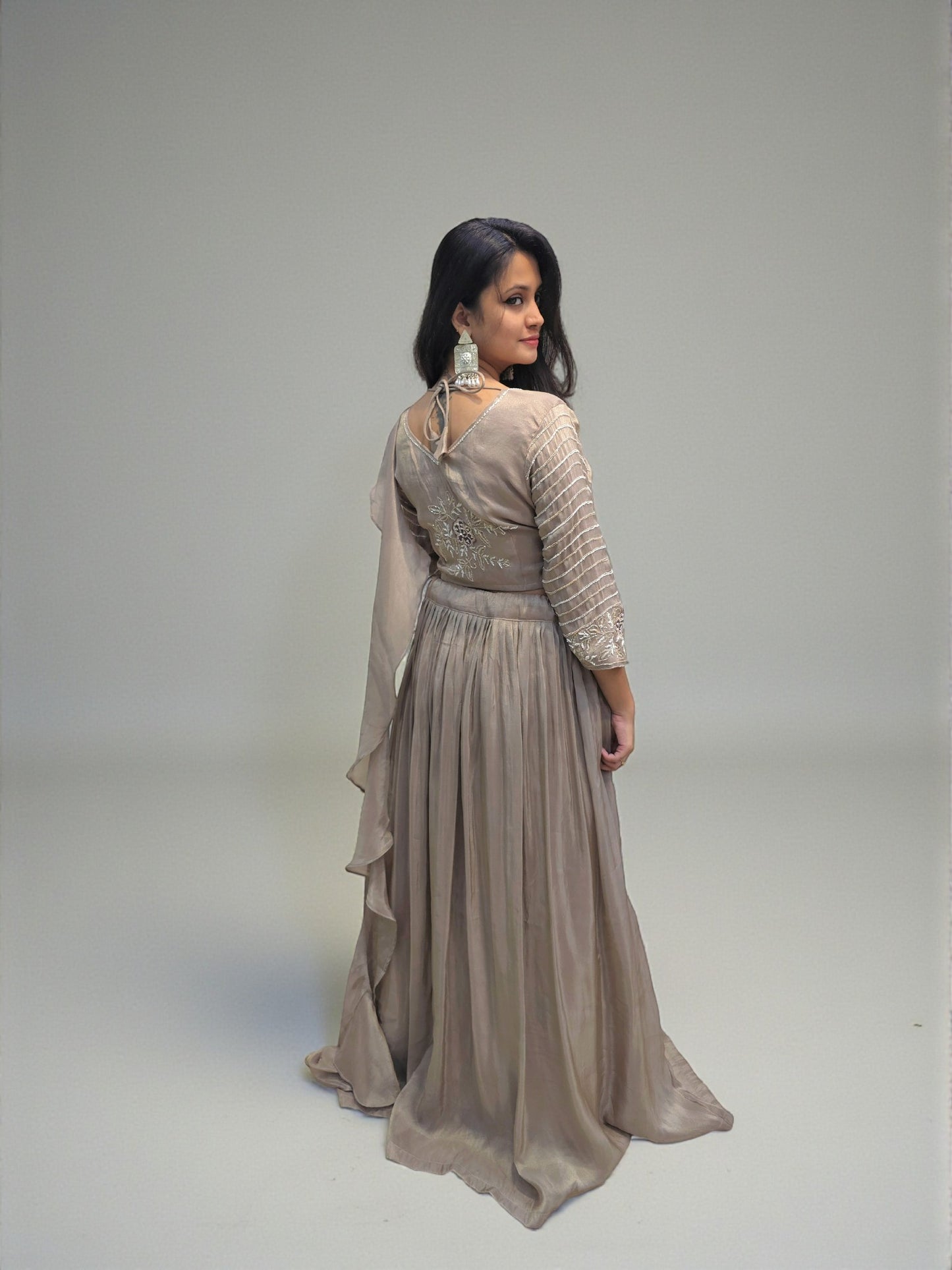 Ambika Boutique crop top lehenga with intricate handwork