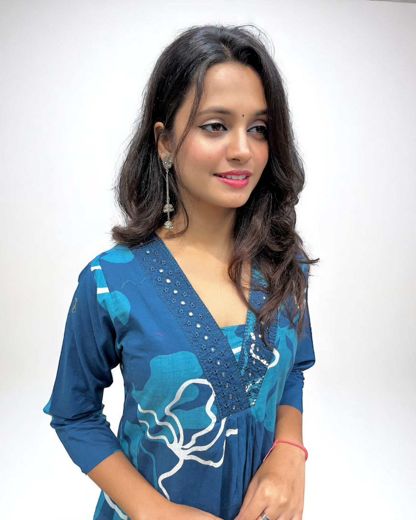 Cotton Kurta Plazzo - Blue