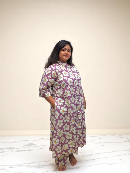 Floral Printed Kurta Palazzo Set