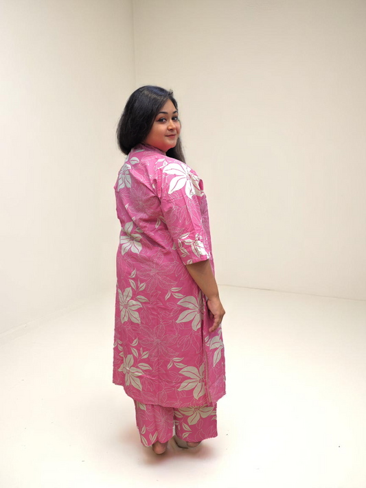 Printed Flex Cotton Kurta Palazzo Set