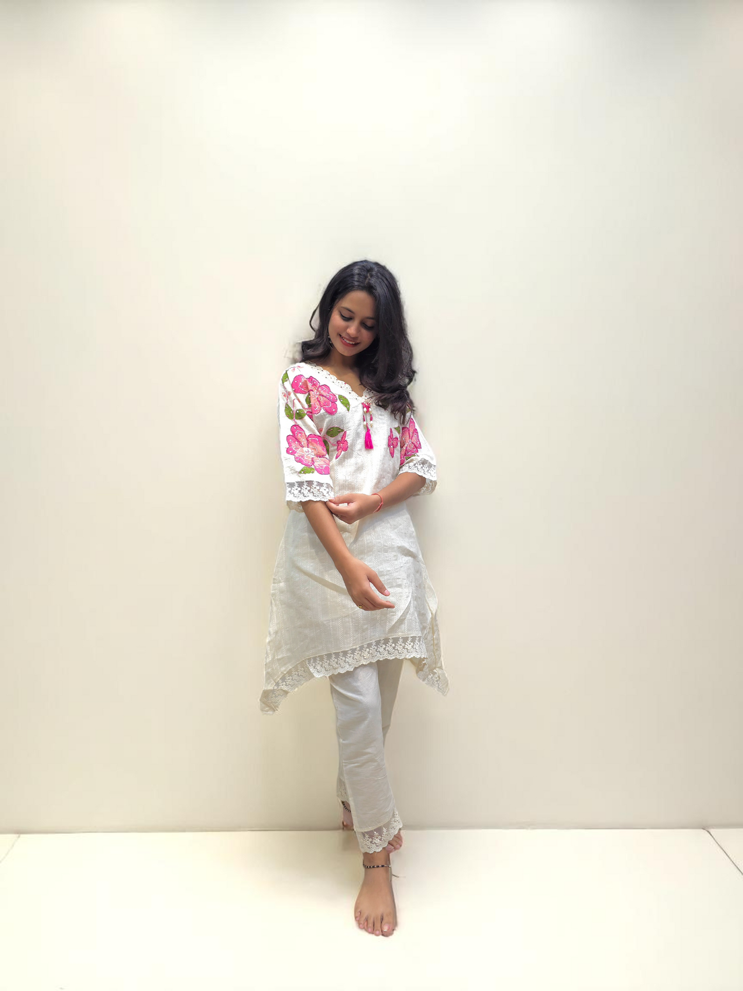 Handcrafted Kora Cotton Kurta Set – Stylish & Comfortable