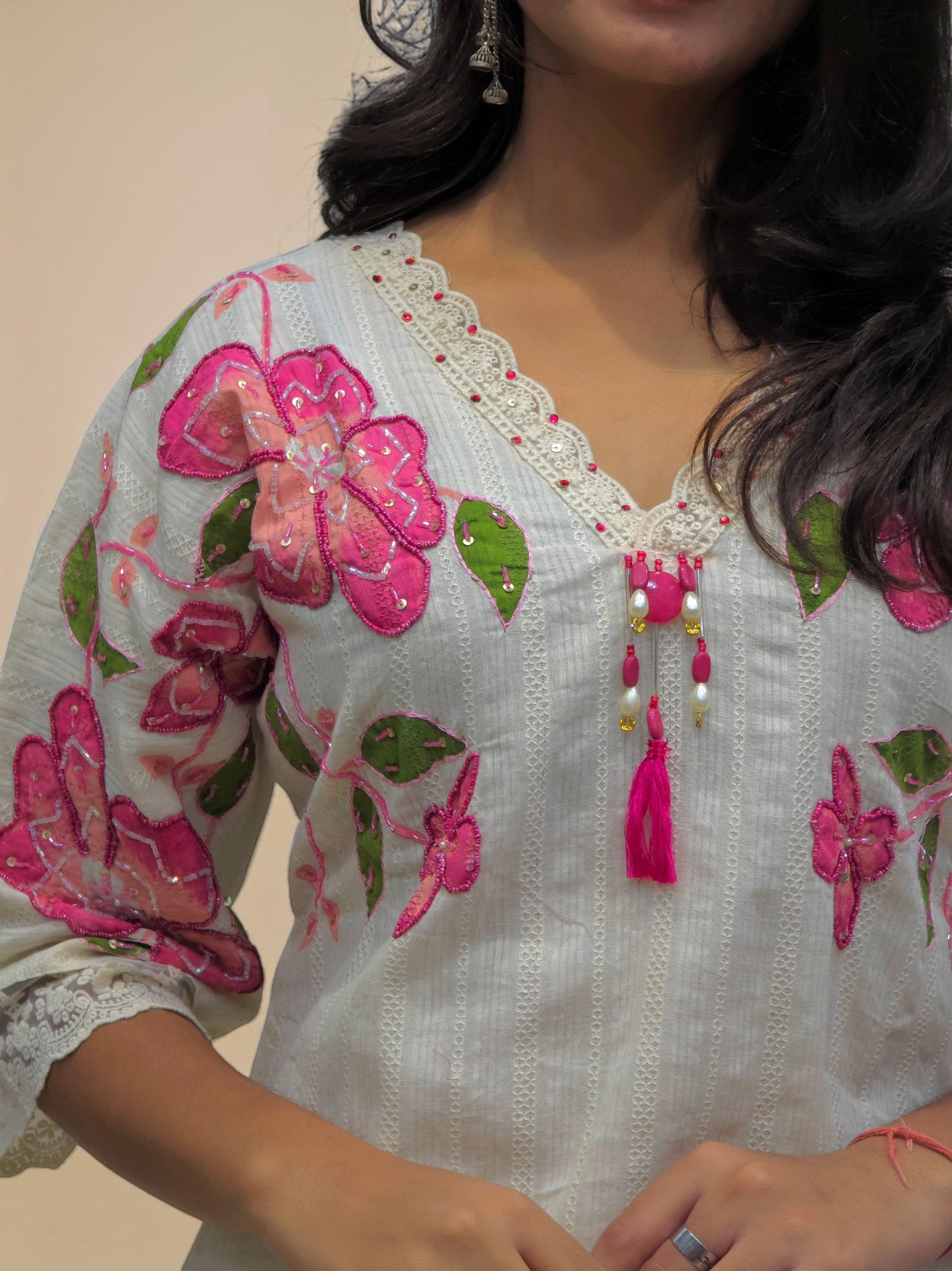 Handcrafted Kora Cotton Kurta Set – Stylish & Comfortable