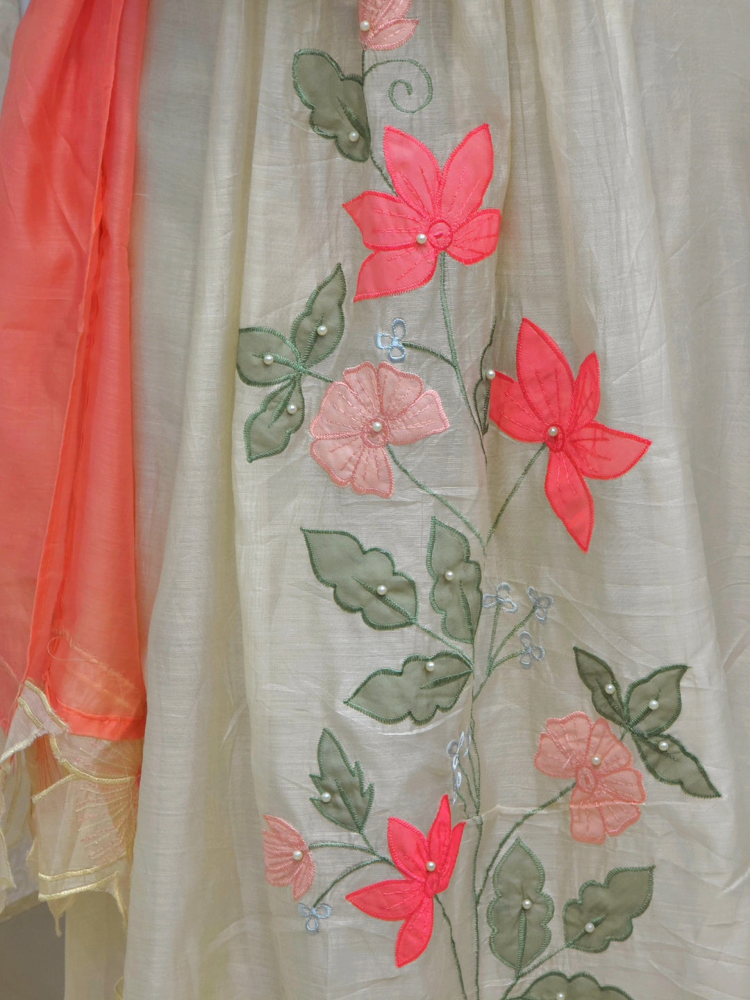 Designer Mul Chanderi Embroidery Suit