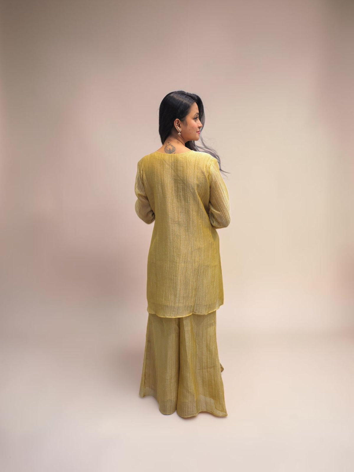 Designer Olive Green Ethnic Cord Set