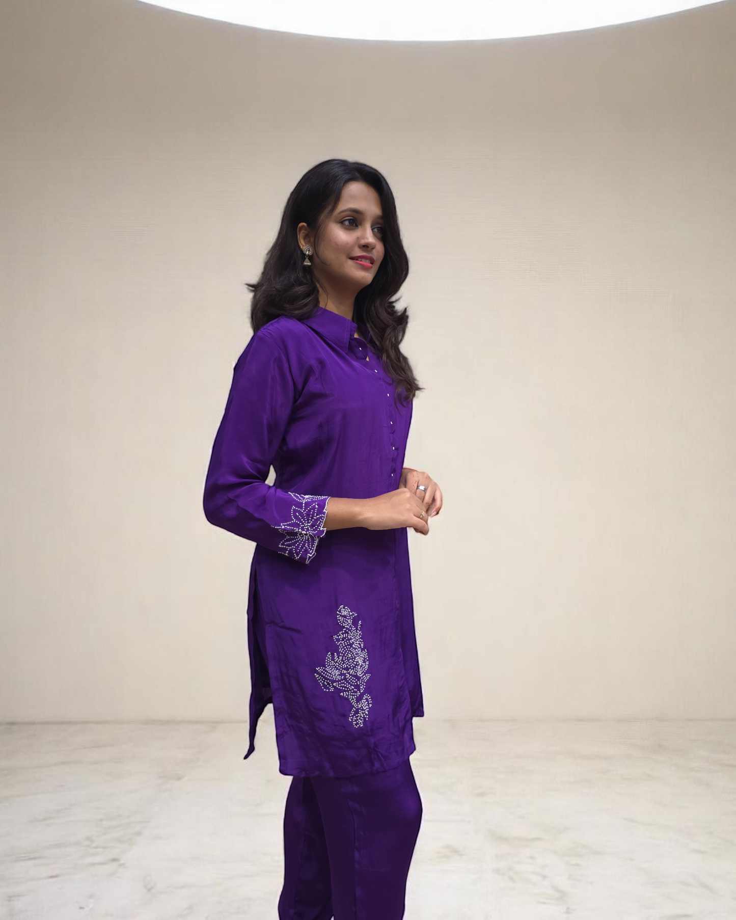 Ethnic Wear Pure Crepe Cord Set