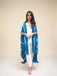 Blue Leheriya Indo-Western Outfit for Women | Ethnic Fusion Wear