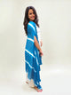 Blue Leheriya Indo-Western Outfit for Women | Ethnic Fusion Wear
