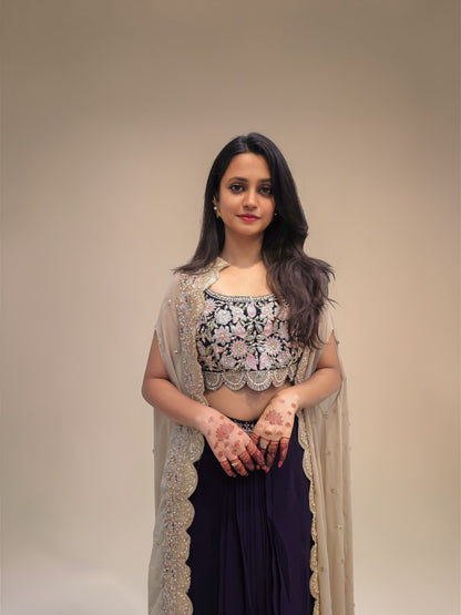 Budget indo western outfit with heavy embroidery