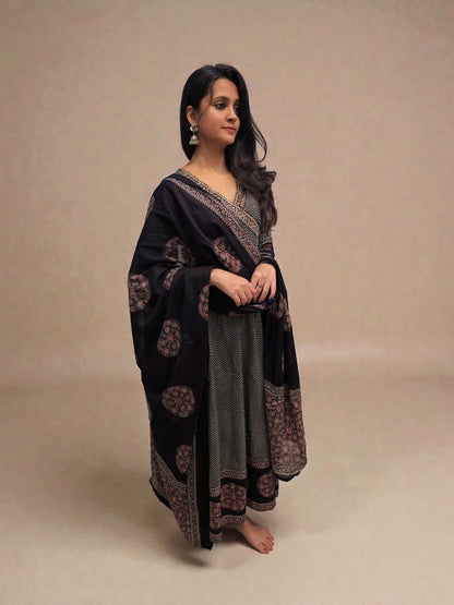 Cotton anarkali kurta set for festive and daily wear