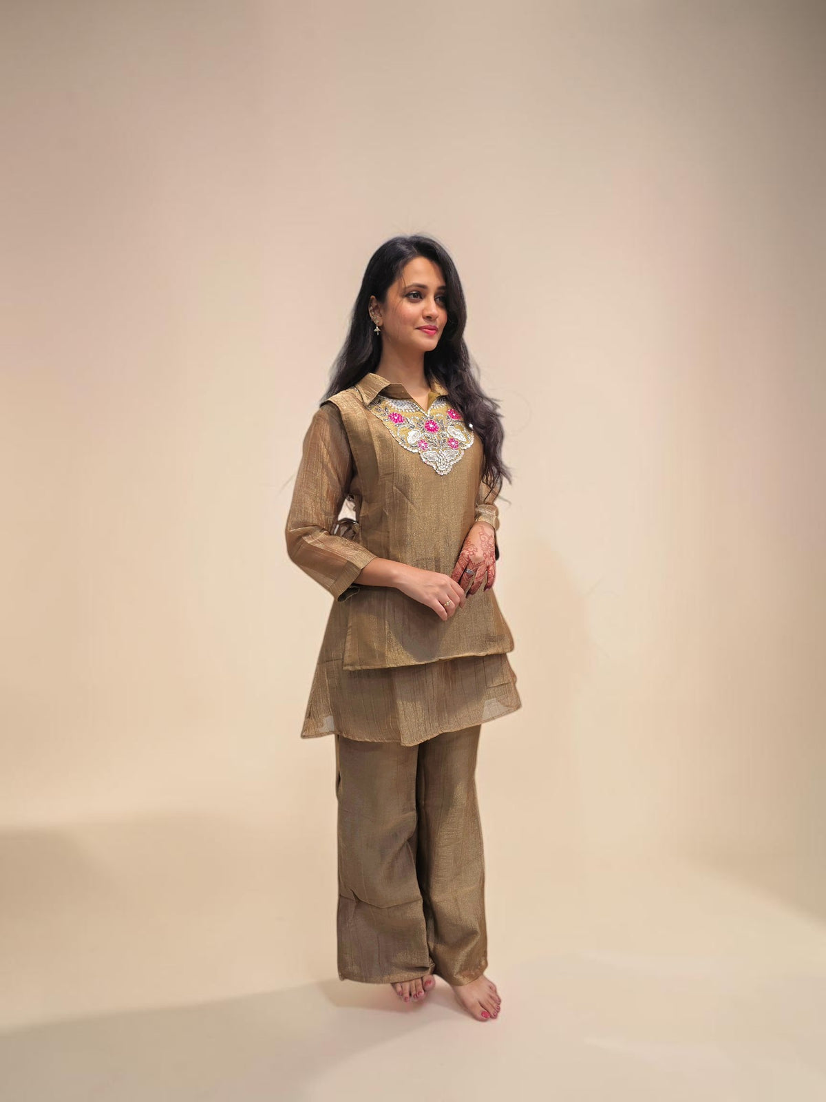 Elegant women's designer three piece co ord set