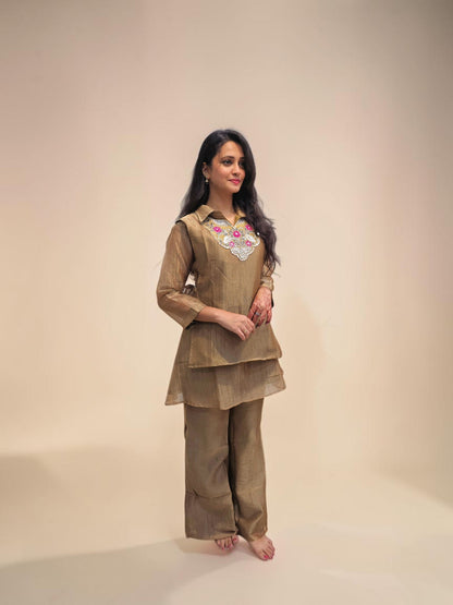 Elegant women's designer three piece co ord set