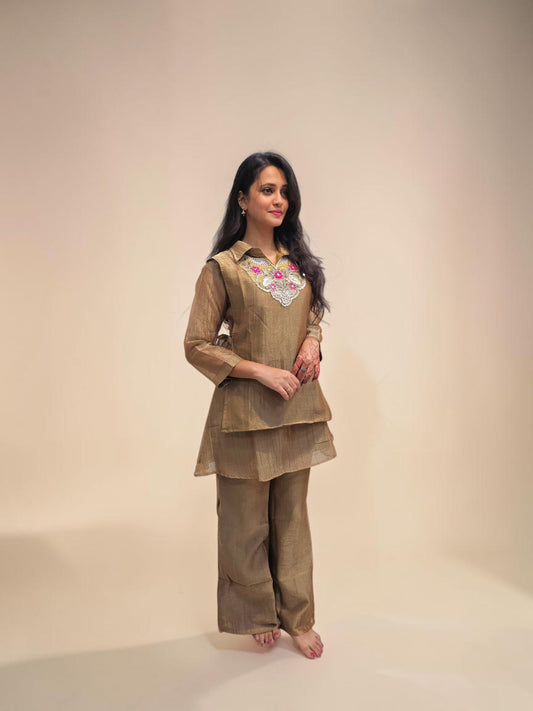 Elegant women's designer three piece co ord set