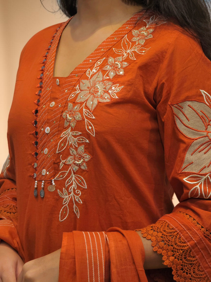 Elegant cotton kurta palazzo set for daily and festive wear