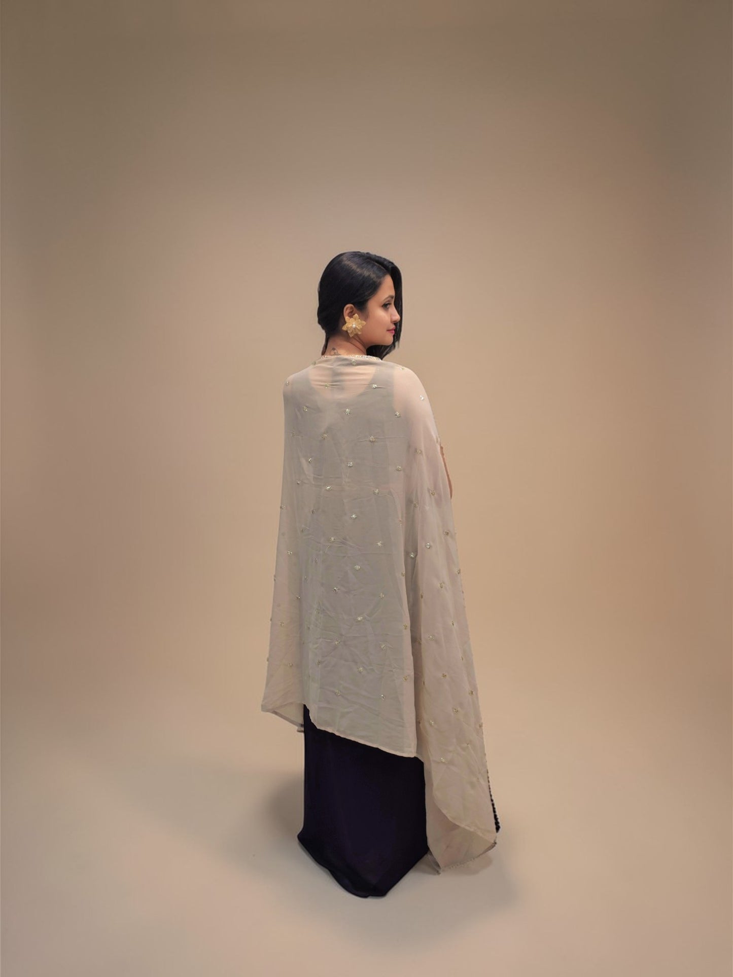 Elegant indo western crop top dhoti skirt under 3k