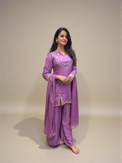 Festive wear gota patti kurta palazzo set for women with dupatta