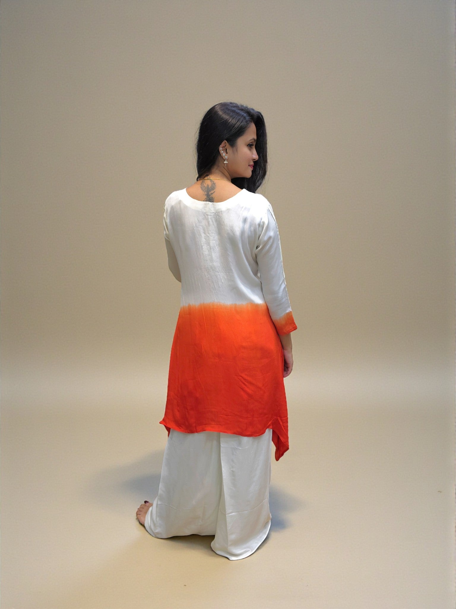 Designer ombre kurta palazzo co-ord set for women