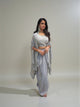 Grey Crop Top Dhoti Skirt with Cape | Indo-Western Outfit