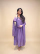 Elegant Lavender Festive Mul Chanderi Suit