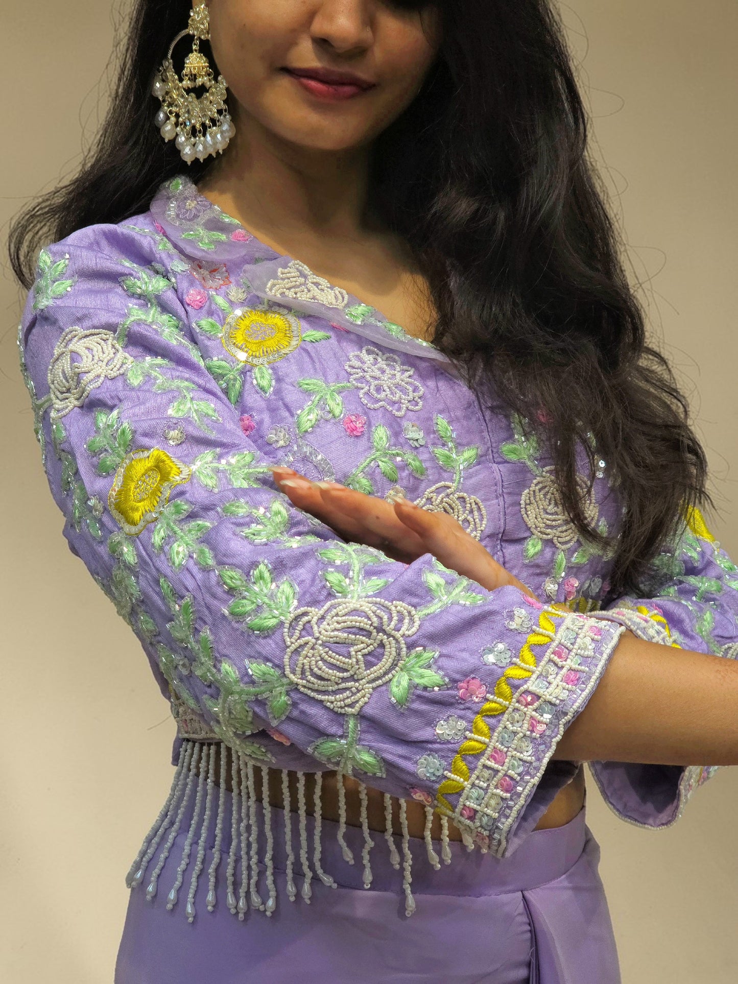 designer tulip skirt set for Haldi Ceremony 