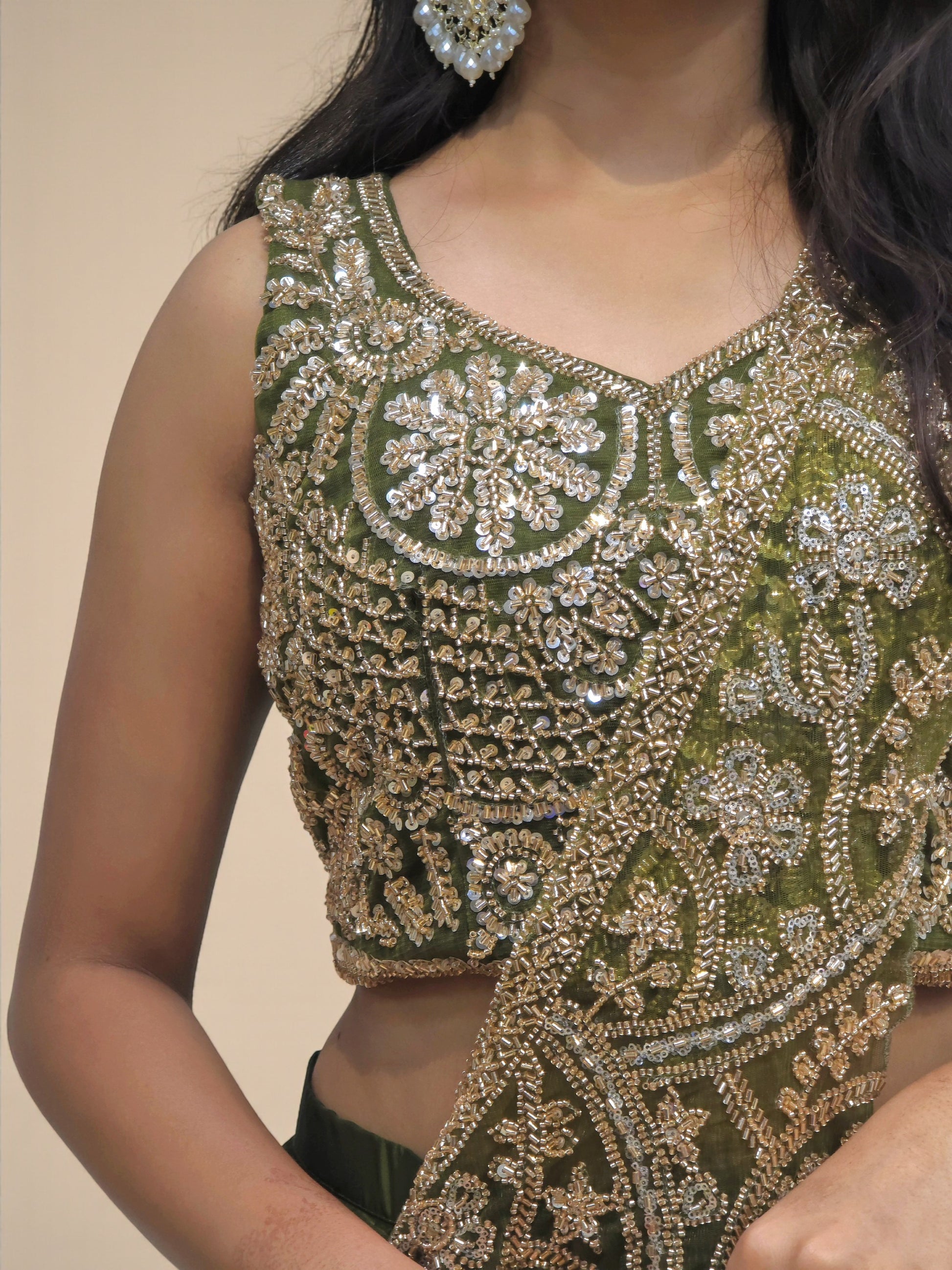 Wedding mehendi outfit heavy hand embroidery women