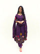 Pure Mul Chanderi A-Line Embroidered Suit Set | Ambika Boutique