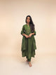 Designer Bandhani Cotton Kurta Set - Green