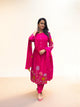 Pink Mul Chanderi A-Line Embroidered Suit Set | Ambika Boutique