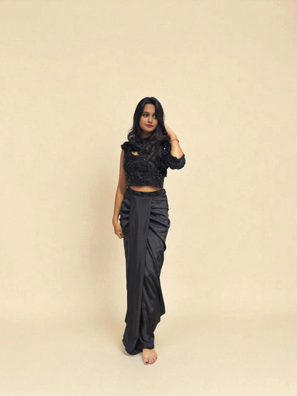 Stylish Indo-Western black dress for weddings and parties