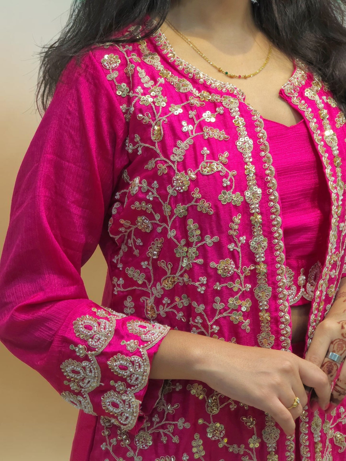 Stylish indo western party wear palazzo set