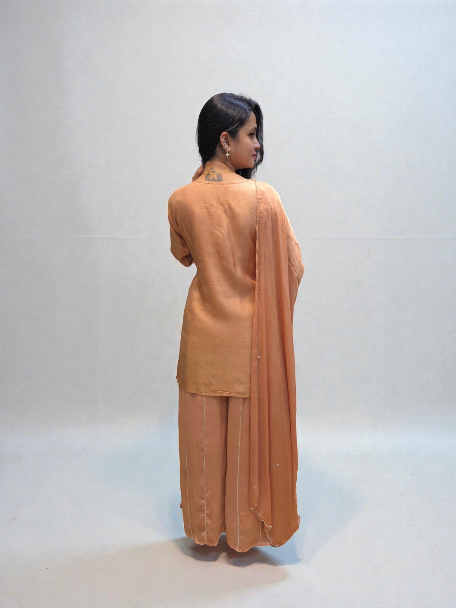 Traditional hand embroidered zardozi kurta set for celebrations