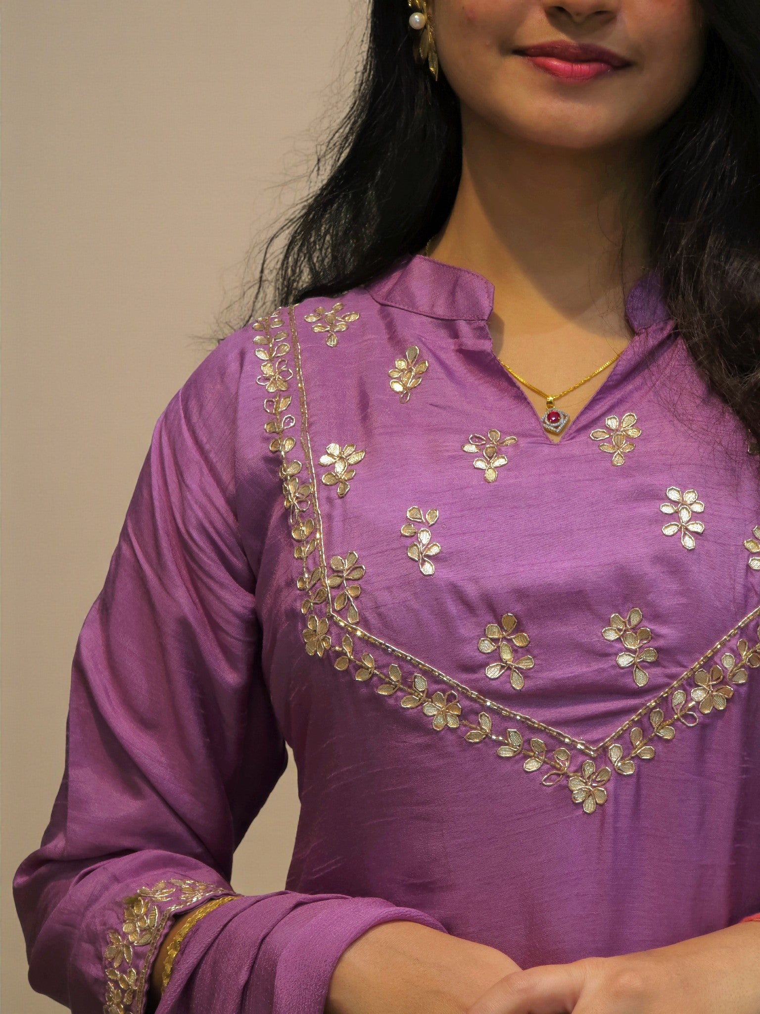 Wedding festive gota patti kurta palazzo set for women