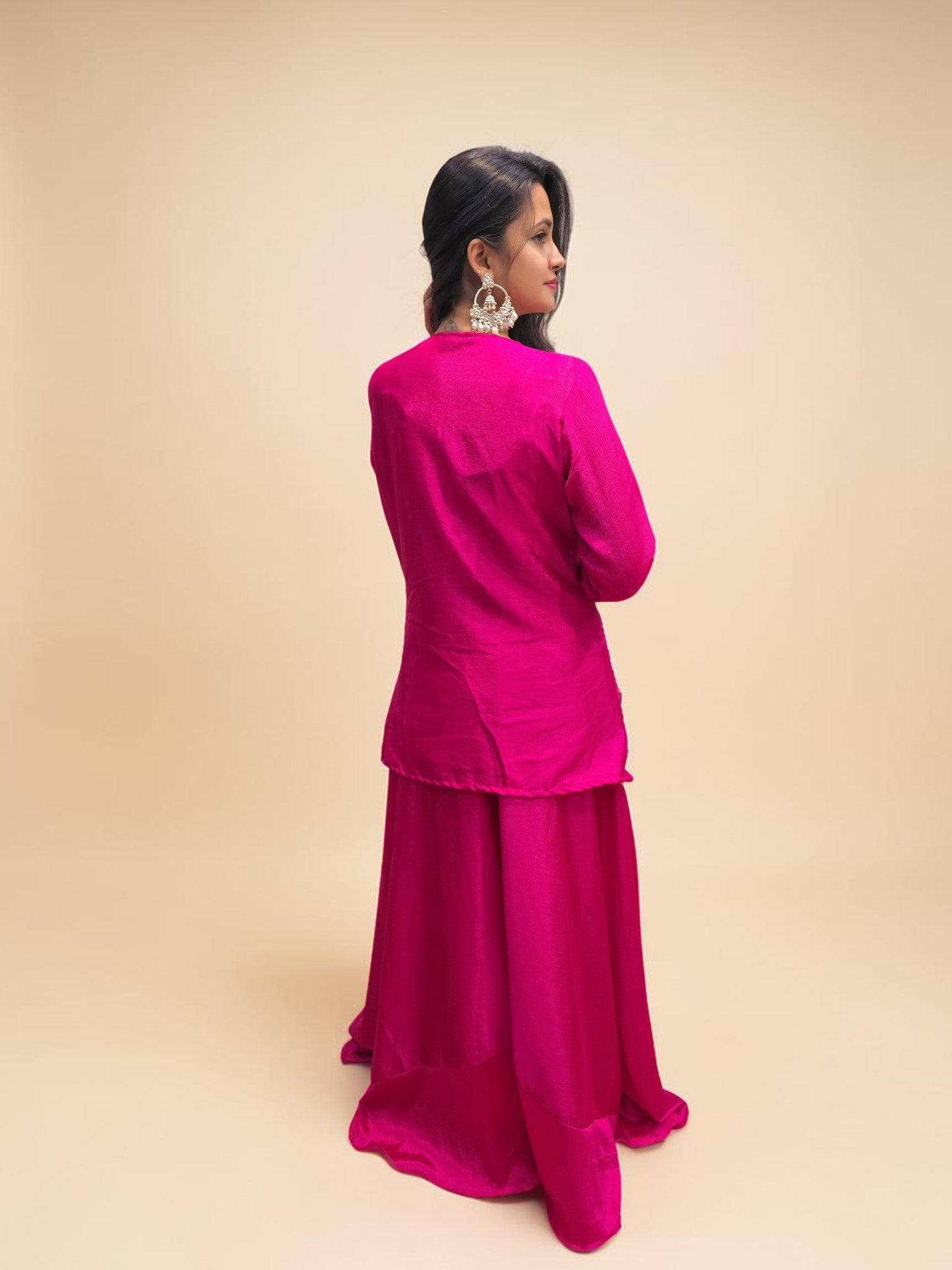 Designer crop top jacket set for wedding wear