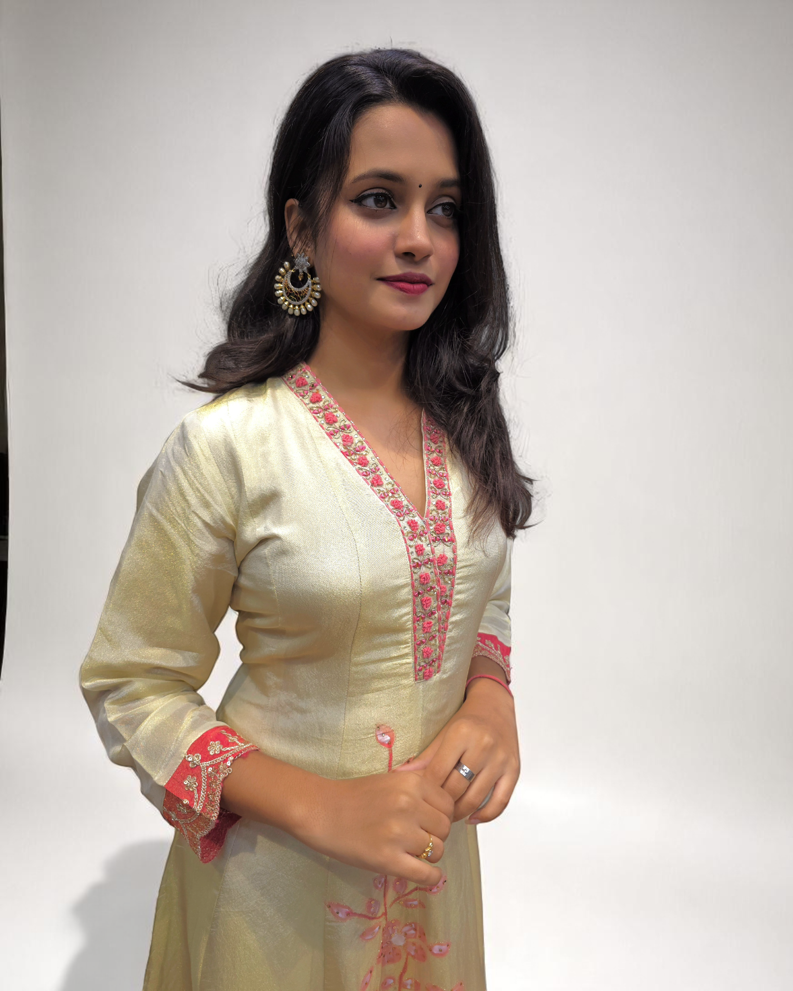 White Anarkali Suit Set - Festive Wear For Women