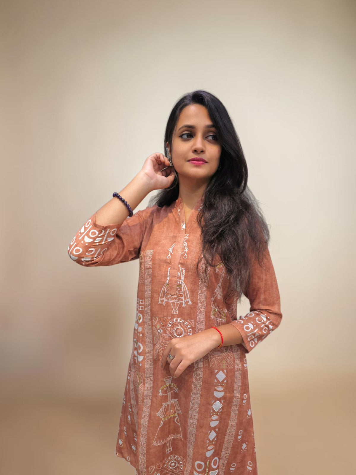 Elegant designer cotton co ord set for everyday ethnic wear