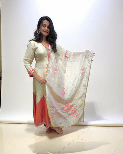 White Anarkali Suit Set - Festive Wear For Women