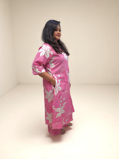 Printed Flex Cotton Kurta Palazzo Set
