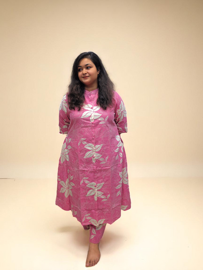 Printed Flex Cotton Kurta Palazzo Set