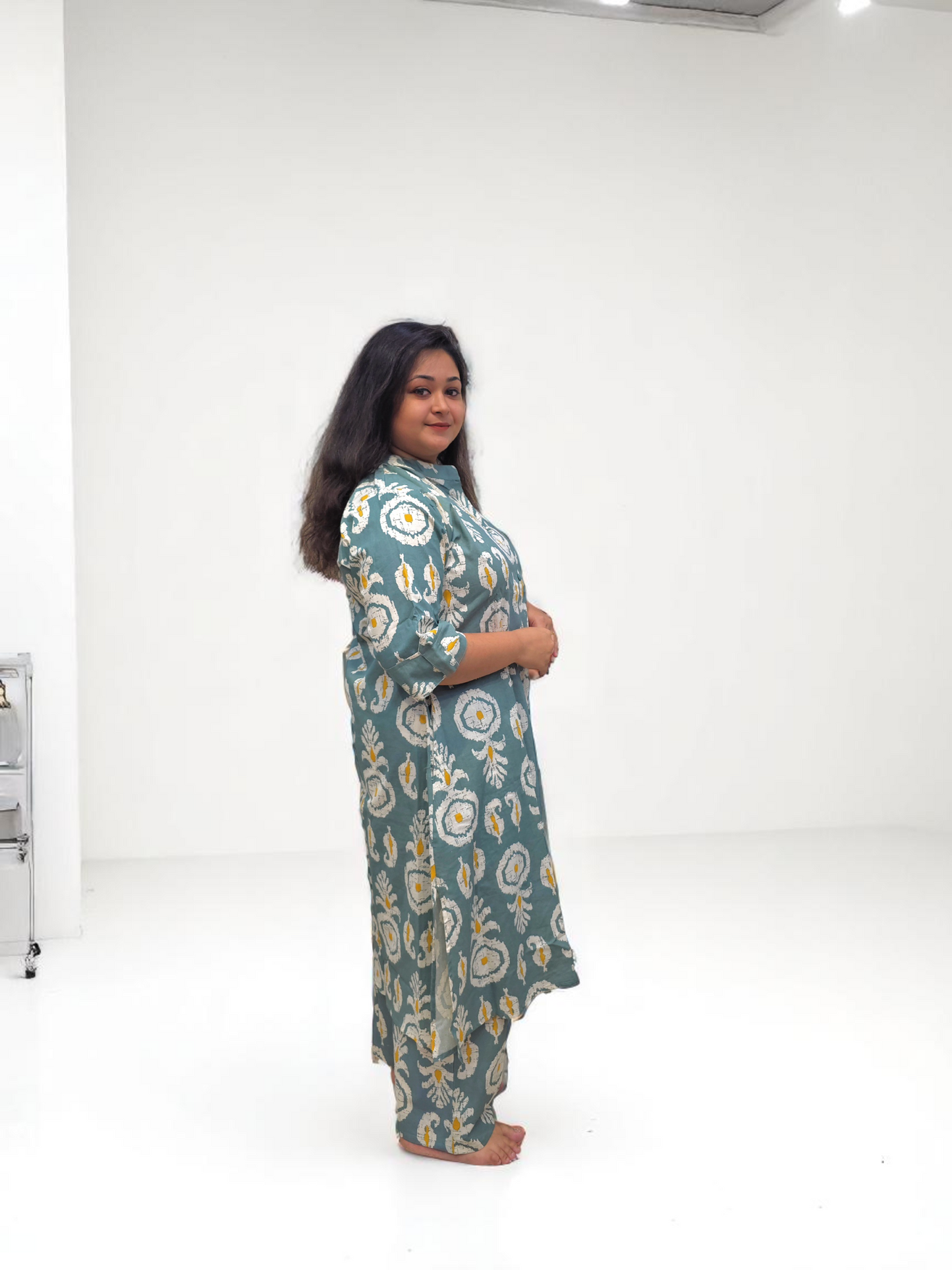 Flex Cotton Kurta Plazzo Set