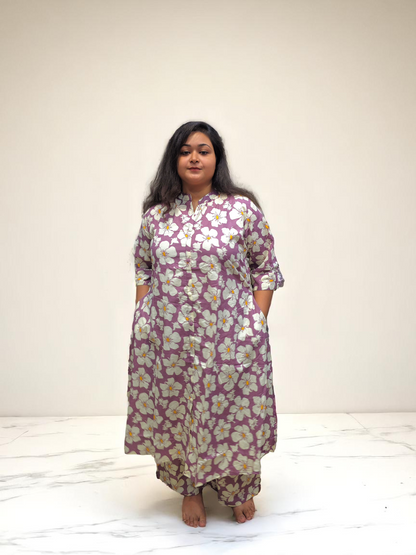 Floral Printed Kurta Palazzo Set