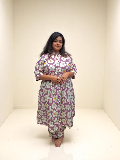 Floral Printed Kurta Palazzo Set