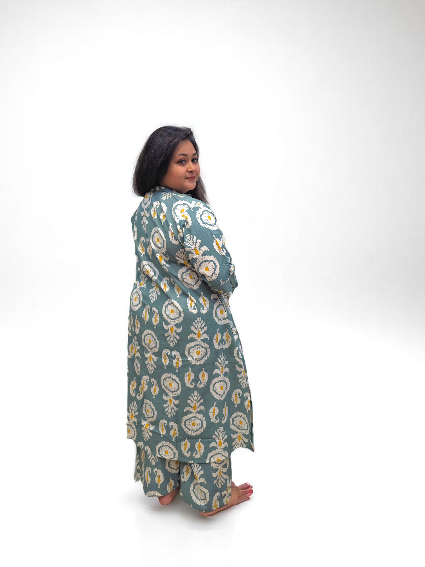 Flex Cotton Kurta Plazzo Set