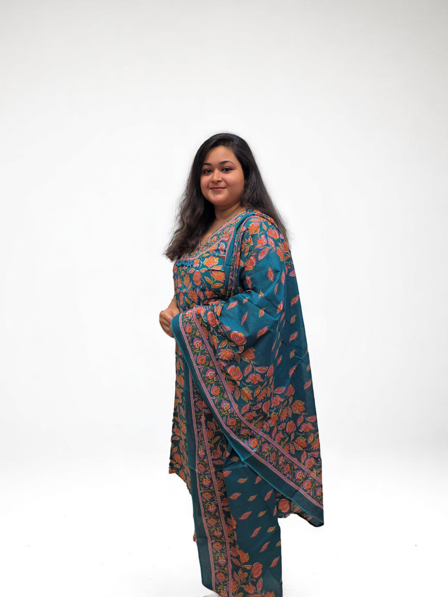 Pure Cotton Printed Kurta Set With Dupatta For Women