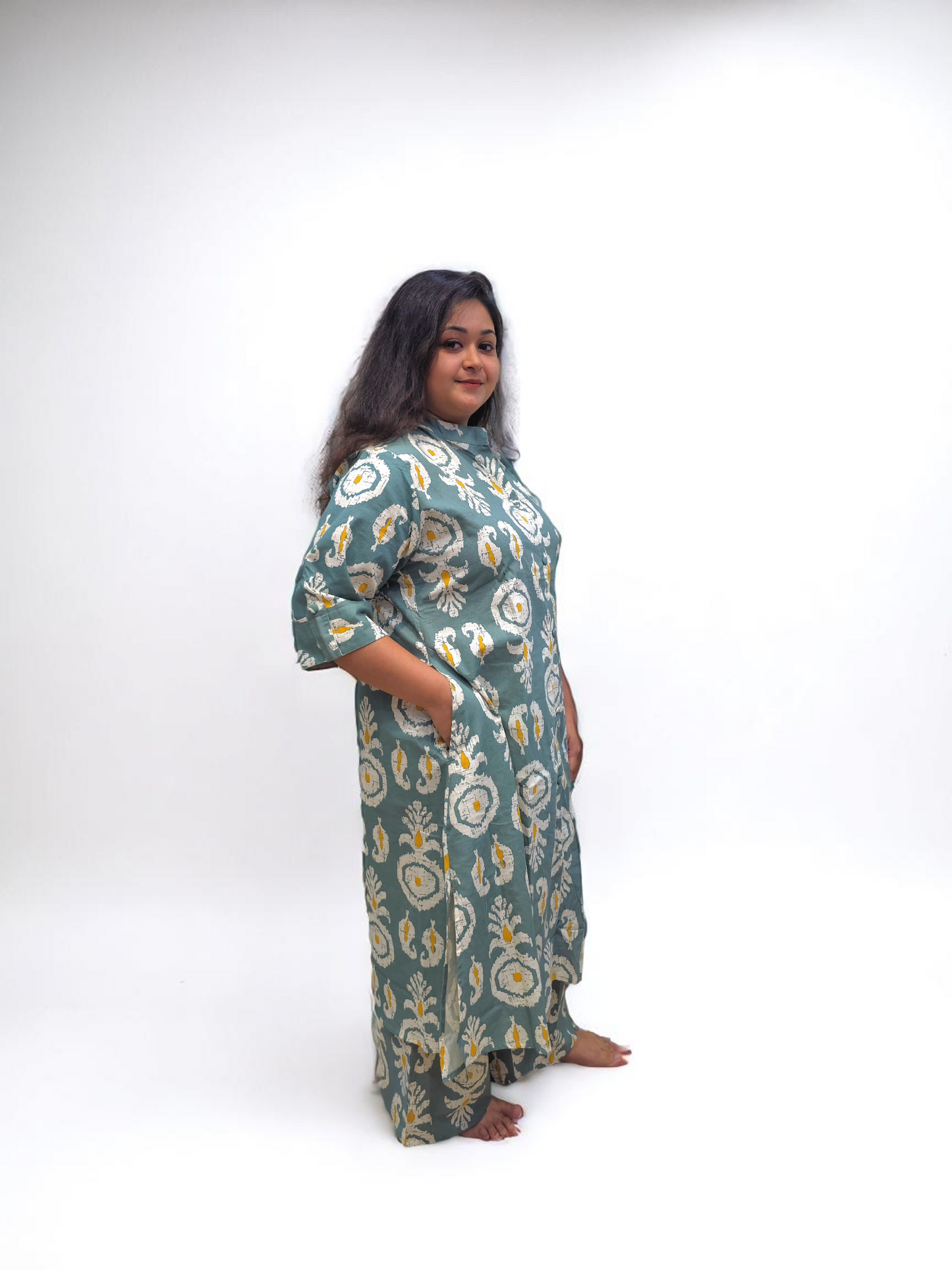 Flex Cotton Kurta Plazzo Set