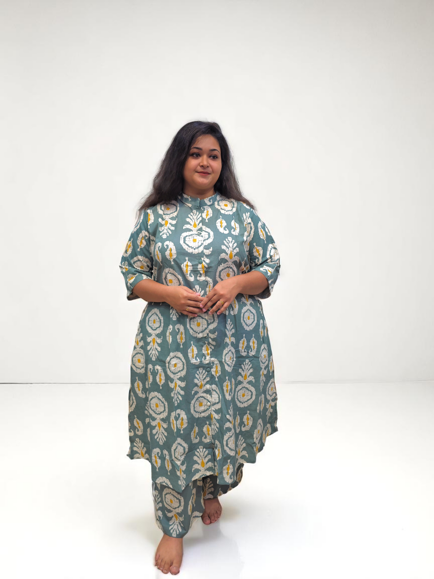 Flex Cotton Kurta Plazzo Set