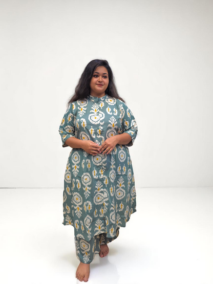 Flex Cotton Kurta Plazzo Set