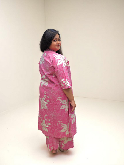 Printed Flex Cotton Kurta Palazzo Set
