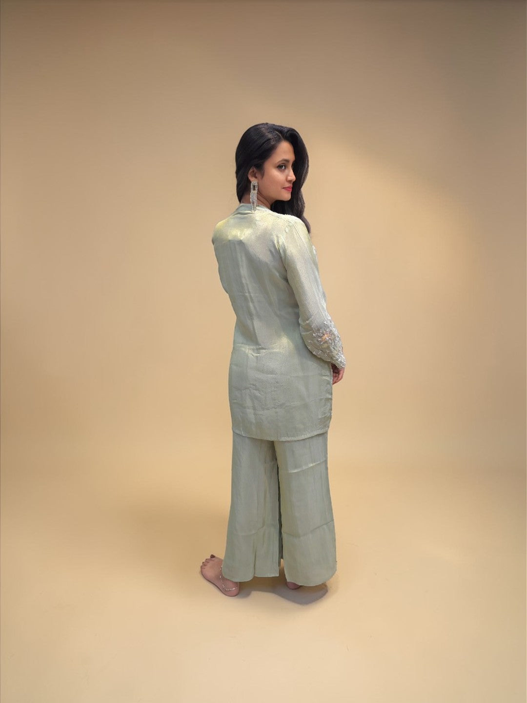 Designer Bustier Cord Set - Green