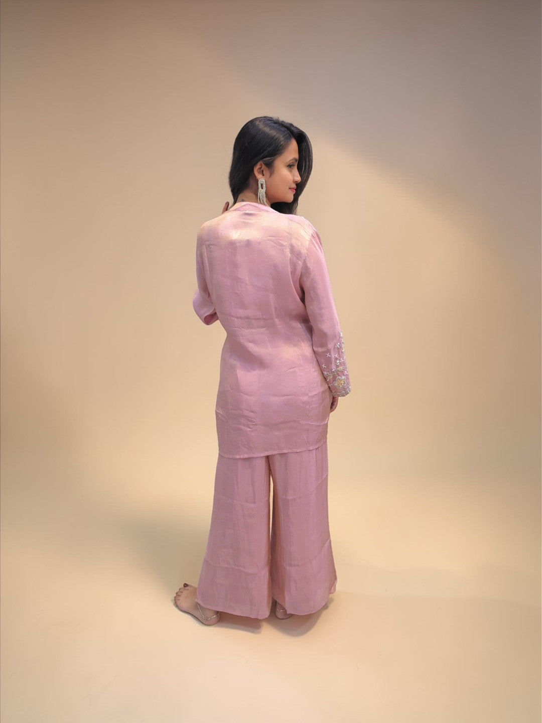 Designer Bustier Cord Set - Pink